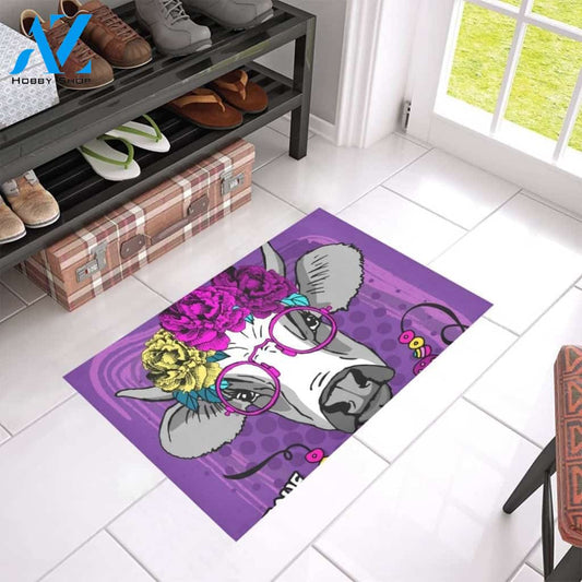 Goat And Flowers Doormat Welcome Mat Housewarming Gift Home Decor Funny Doormat Gift For Goat Lovers Gift For Friend Birthday Gift
