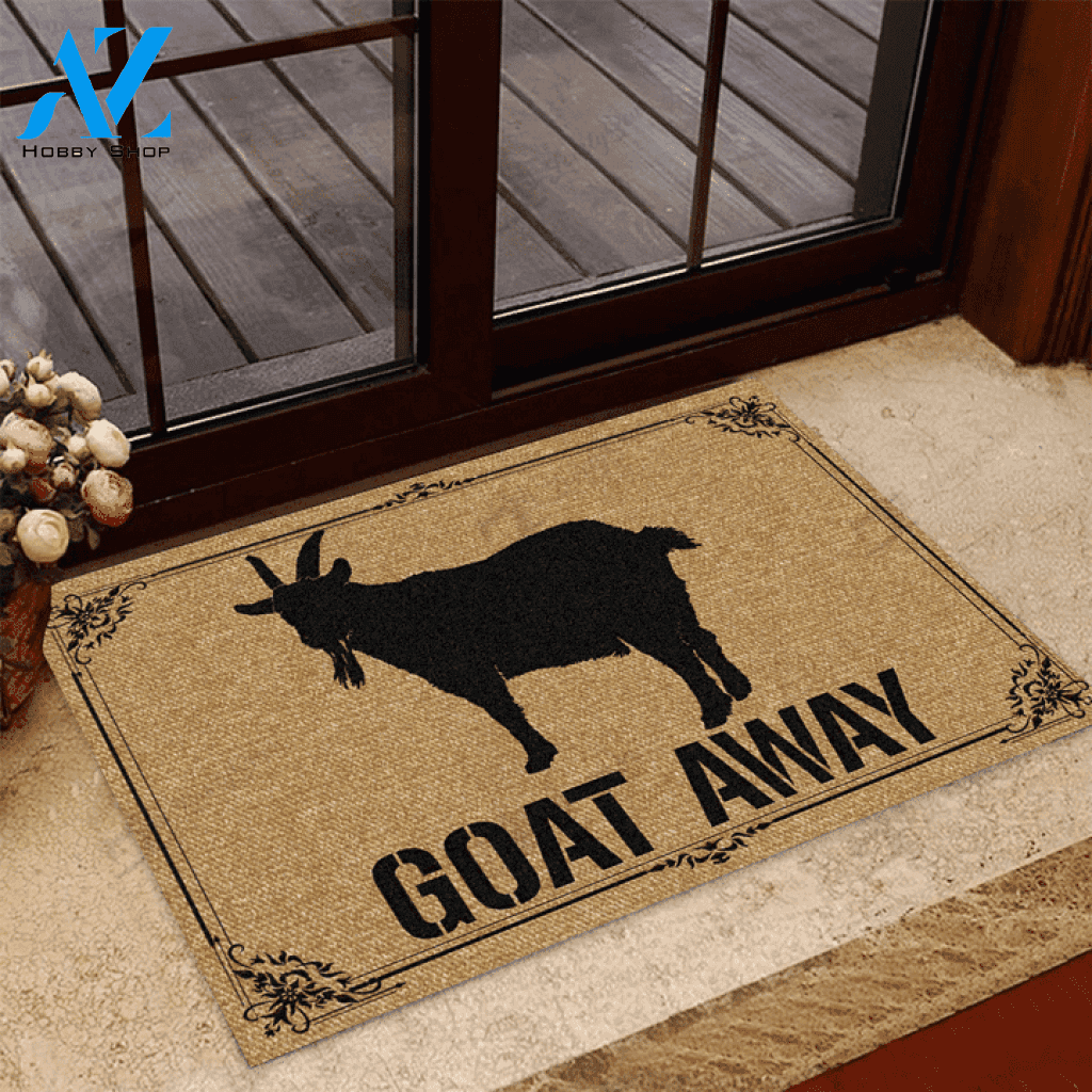 Goat Away Funny Doormat