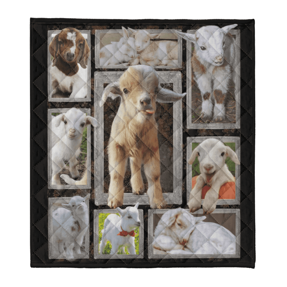 Goat Blanket, Baby Goat Freece Blanket, Goat Lover