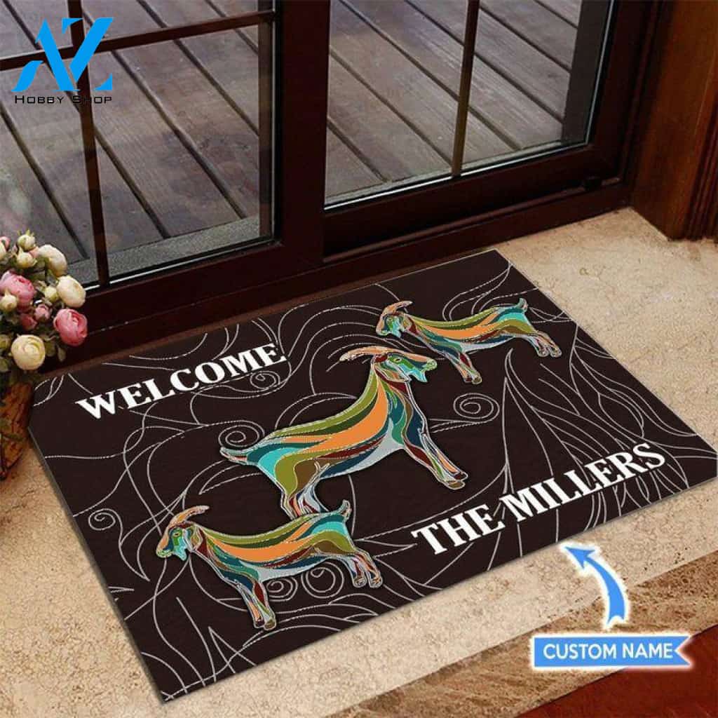 Goat Color Welcome Custom Doormat | Welcome Mat | House Warming Gift