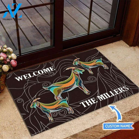 Goat Color Welcome Custom Doormat | Welcome Mat | House Warming Gift