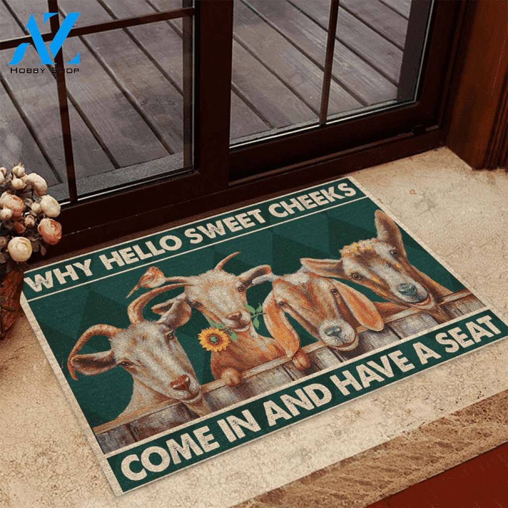 Goat Come In And Have A Seat Funny Indoor And Outdoor Doormat Warm House Gift Welcome Mat Funny Birthday Gift For Goat Lovers Farm