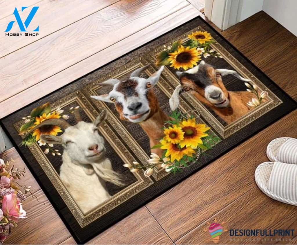 Goat Doormat LH Gift For Farmer