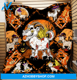 Goat Halloween Blanket Gift For Farmer On Halloween Goat Lover Home Decor Bedding Couch Sofa Soft And Comfy Cozy
