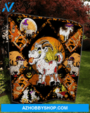 Goat Halloween Blanket Gift For Farmer On Halloween Goat Lover Home Decor Bedding Couch Sofa Soft And Comfy Cozy