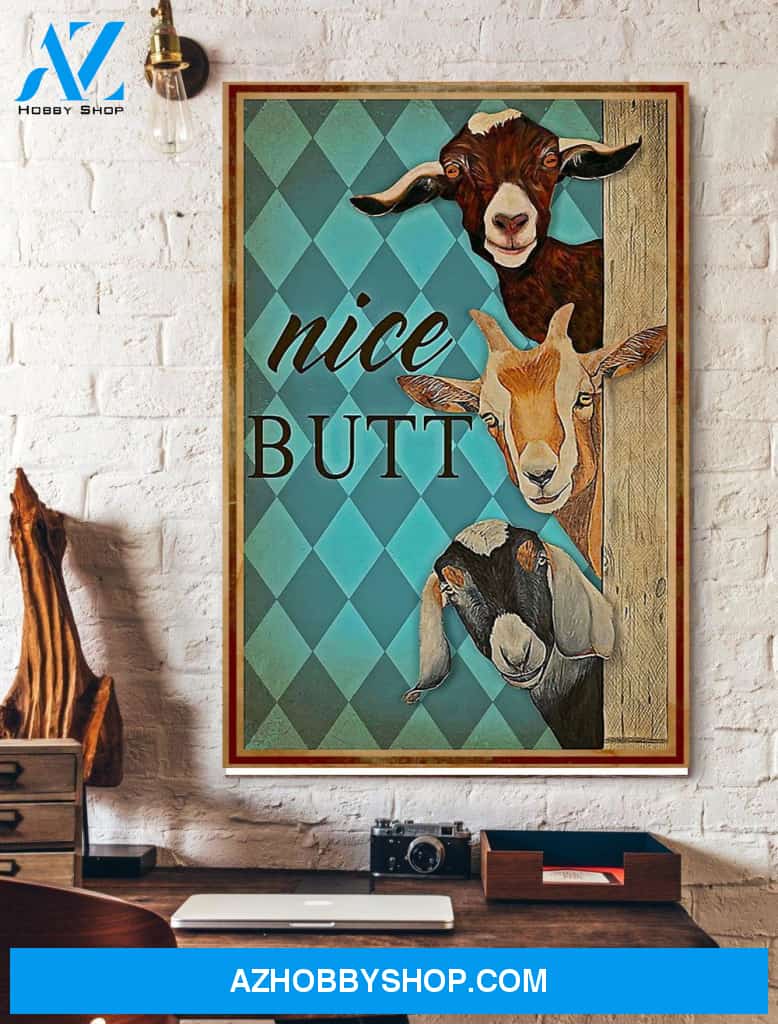 Goat Nice Butt Canvas And Poster, Wall Decor Visual Art