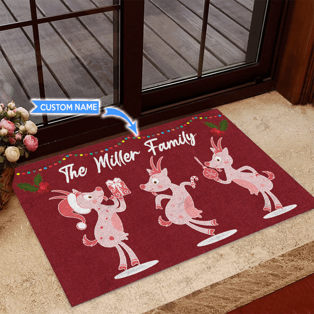 Goat Personalized Custom Name Doormat Welcome Mat