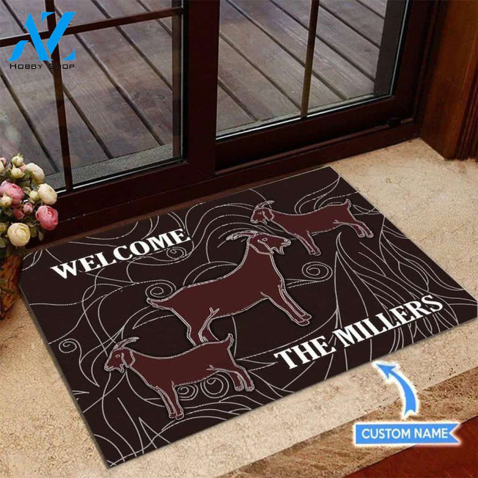 Goat Welcome Custom Doormat