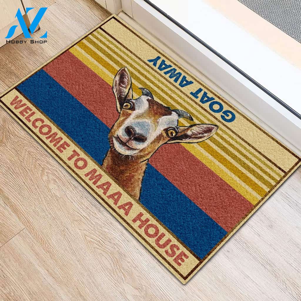 Goat Welcome To Maaa House Doormat Indoor And Outdoor Doormat Welcome Mat Housewarming Gift Home Decor Funny Doormat Gift Idea