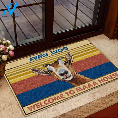 Goat Welcome To Maaa House Doormat Indoor And Outdoor Doormat Welcome Mat Housewarming Gift Home Decor Funny Doormat Gift Idea