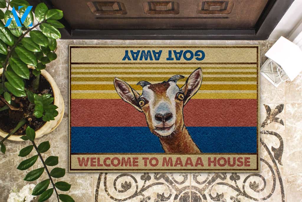 Goat Welcome To Maaa House Doormat Indoor And Outdoor Doormat Welcome Mat Housewarming Gift Home Decor Funny Doormat Gift Idea