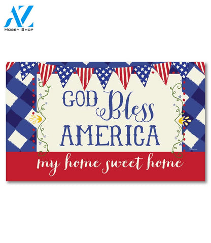 God Bless America Doormat - 18" x 30"