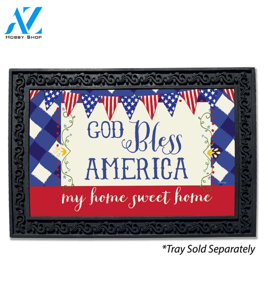 God Bless America Doormat - 18" x 30"