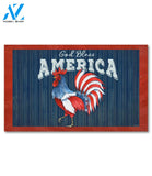 God Bless America Rooster Doormat - 18" x 30"