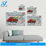 God blessed the broken road Christmas car - Personalized canvas