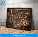 God Blessed The Broken Road Family Wall Art Canvas