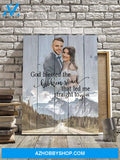 God Blessed the Broken Road Personalized Photo Memorial Canvas, Canvas Wall Art Gift for Remembrance