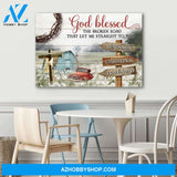 God blessed the broken road that led me straight to you field - Personalized canvas