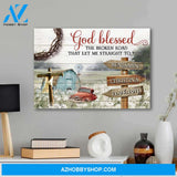 God blessed the broken road that led me straight to you field - Personalized canvas