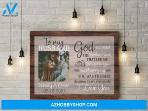 God blessed the broken road that led me straight to you - Personalized Canvas