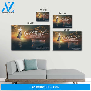 God blessed the broken road that led me straight to you - Personalized canvas