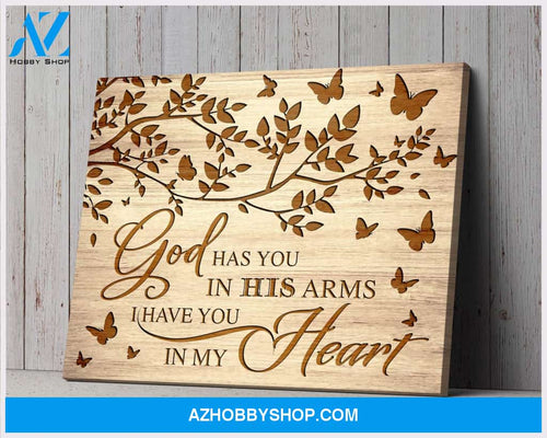 Zalooo God Has You Butterfly Wall Art Canvas