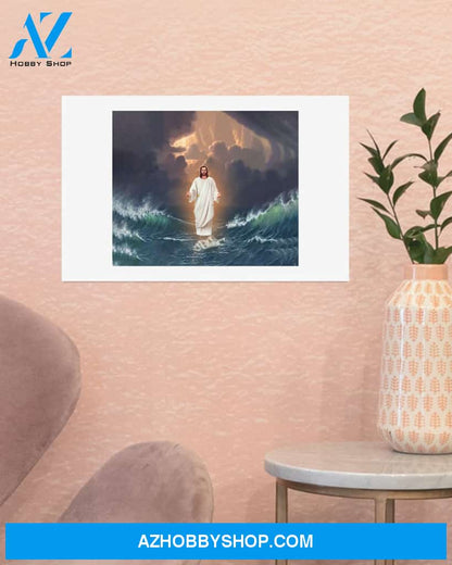 God Hope In The Storm Awareness And Beliefs Easter Canvas And Poster, Wall Decor Visual Art, Wall Poster, My Poster Wall