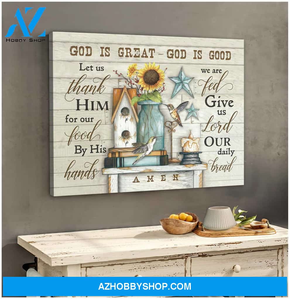 God Hummingbird Premium Canvas Wall Art