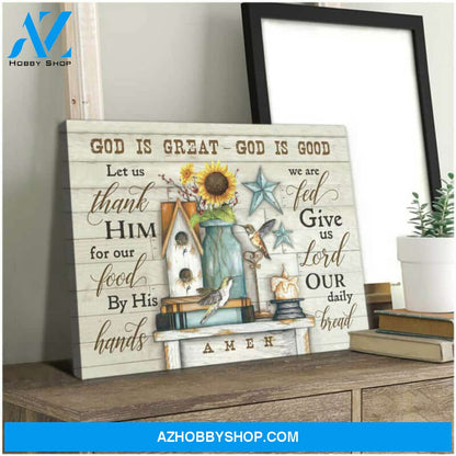 God Hummingbird Premium Canvas Wall Art