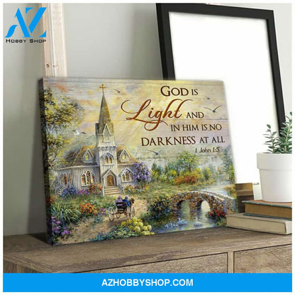 God Is Light Church Canvas Wall Art Decor