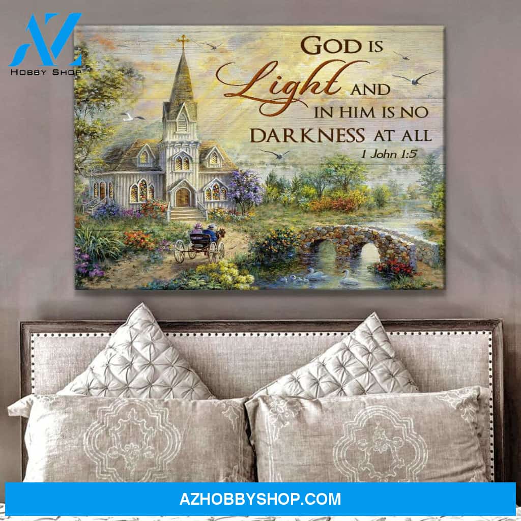 God Is Light Church Canvas Wall Art Decor