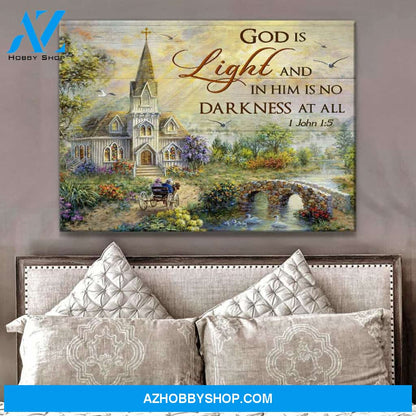 God Is Light Church Canvas Wall Art Decor