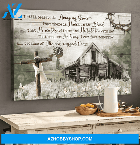 God Jesus Horizontal Canvas Wall Art - God Wall Art - Amazing Grace