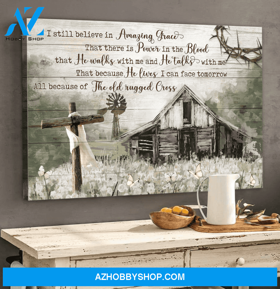 God Jesus Horizontal Canvas Wall Art - God Wall Art - Amazing Grace