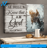 God Jesus Horizontal Canvas Wall Art - God Wall Art - Be Still That I Am God