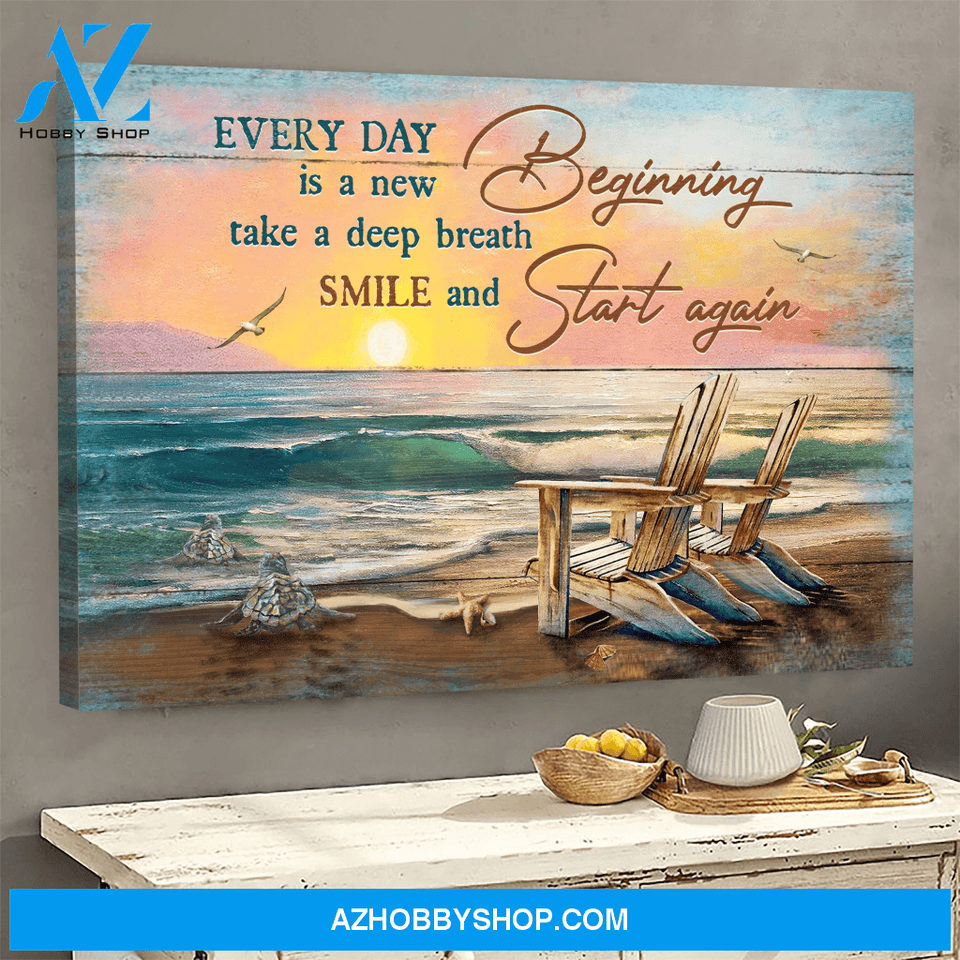 God Jesus Horizontal Canvas Wall Art - God Wall Art - Everyday Is A New Beginning