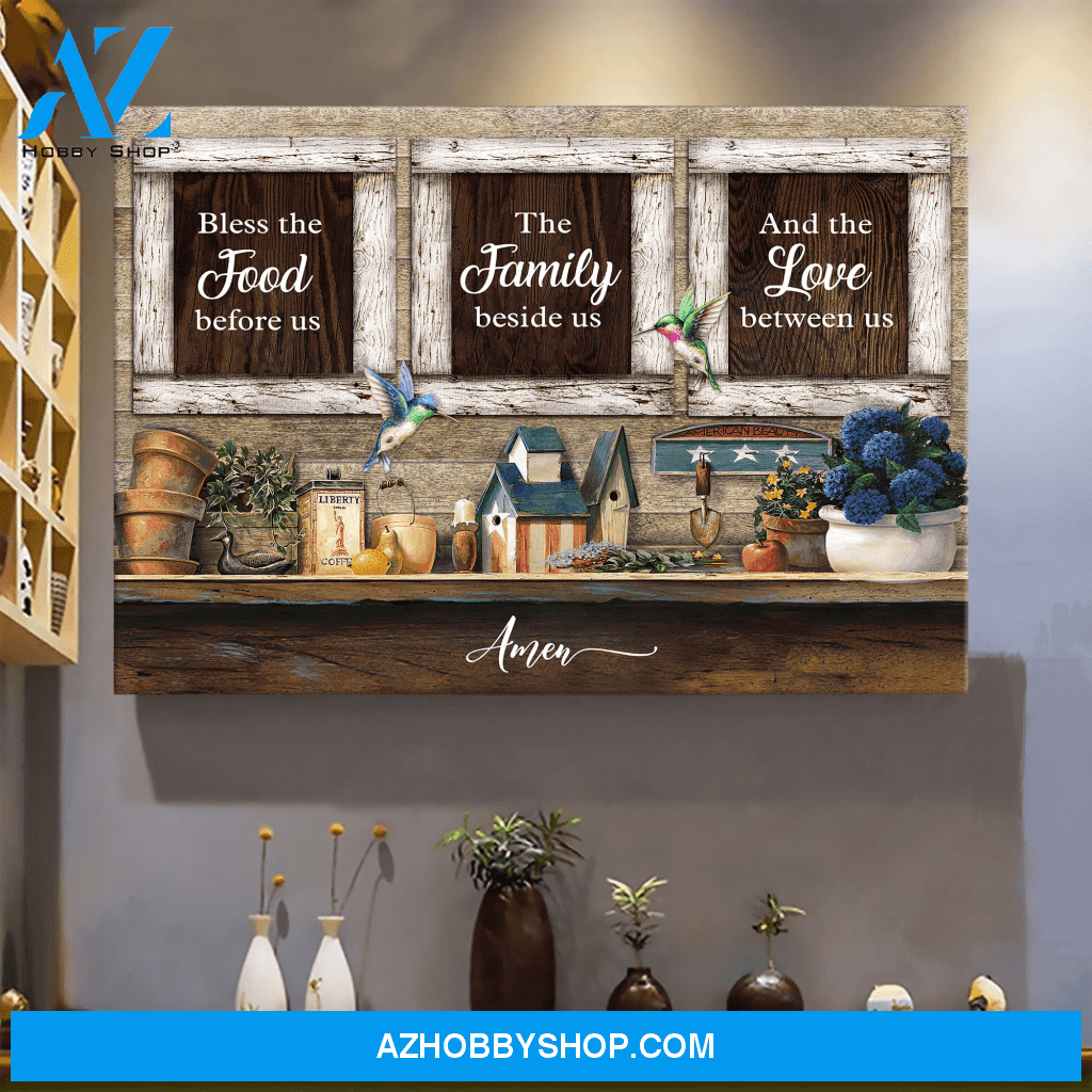 God Jesus Horizontal Canvas Wall Art - God Wall Art - Food - Family - Love