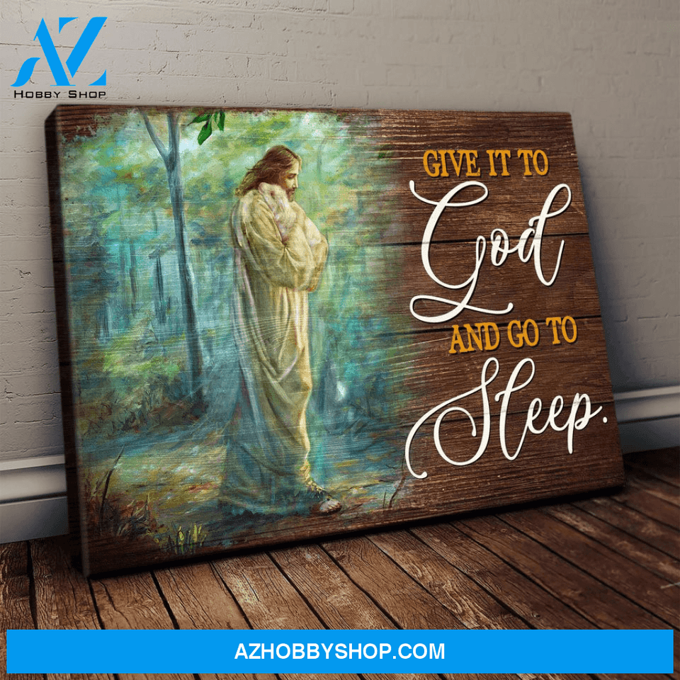 God Jesus Horizontal Canvas Wall Art - God Wall Art - Give It To God