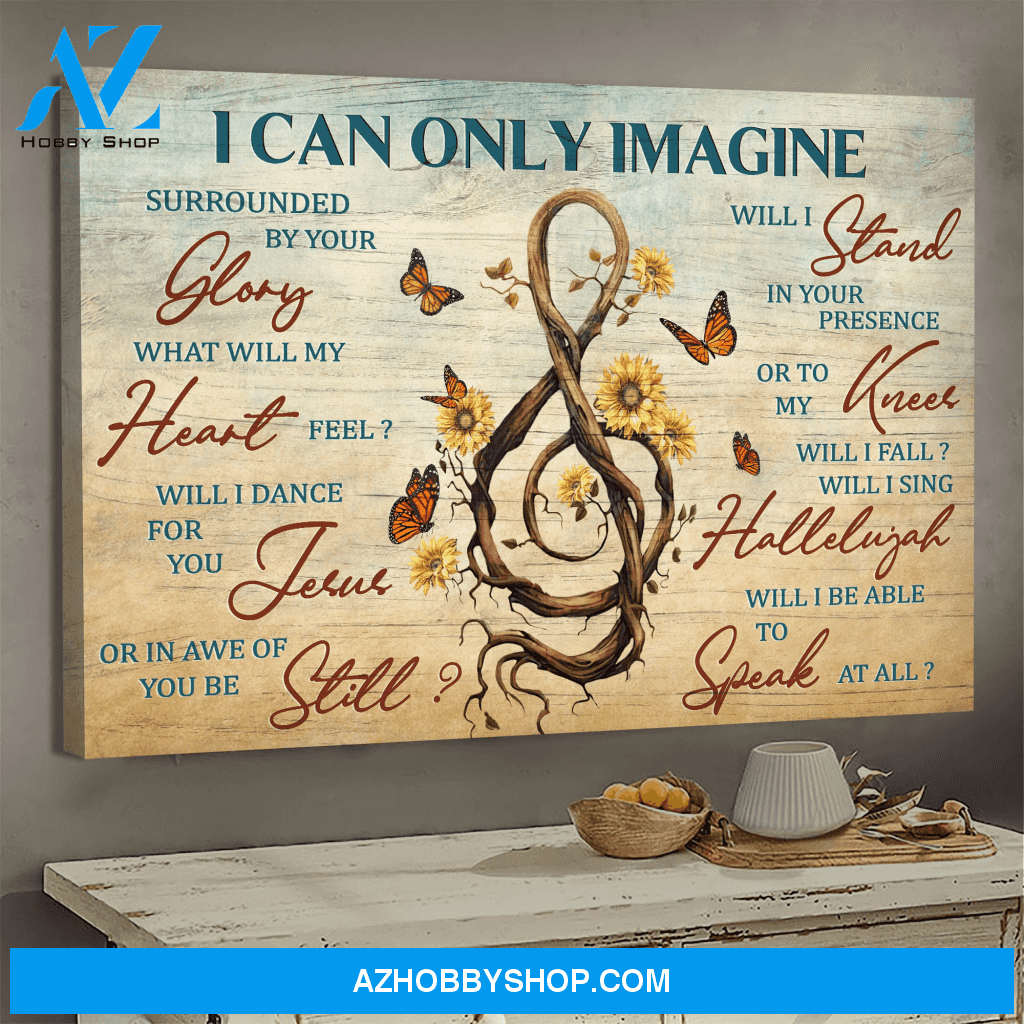 God Jesus Horizontal Canvas Wall Art - God Wall Art - I Can Only Imagine