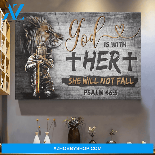 God Jesus Horizontal Canvas Wall Art - God Wall Art - God Is With Her