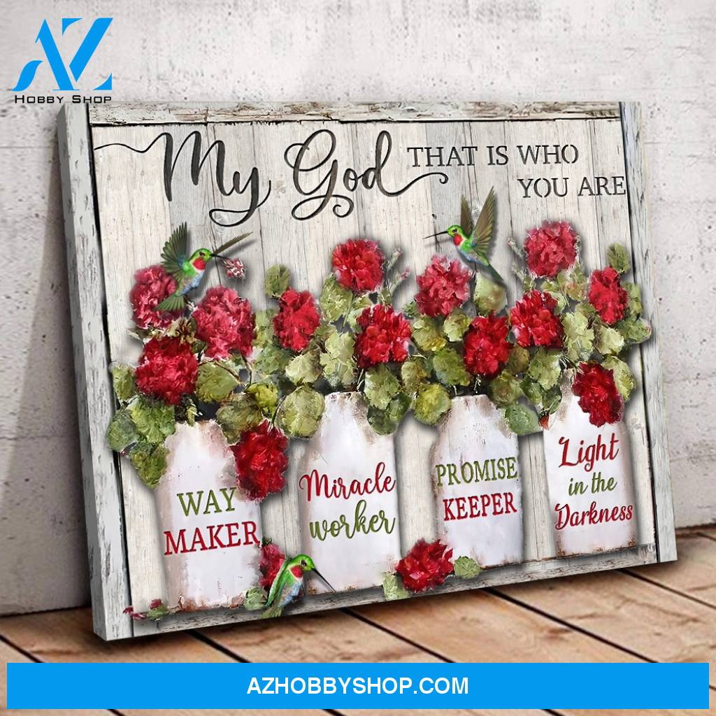 God Jesus Horizontal Canvas Wall Art - God Wall Art - My God That Is Who You Are