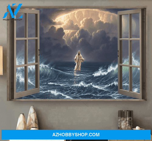God Jesus Horizontal Canvas Wall Art - God Wall Art - Open Window And See God