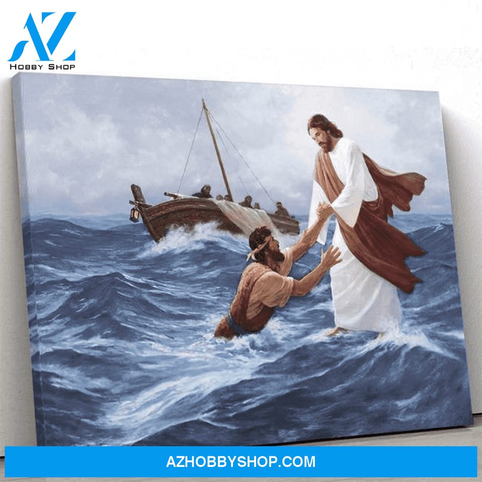 God Jesus Horizontal Canvas Wall Art - God Wall Art - God saves you