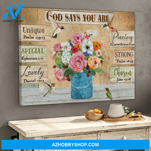 God Jesus Horizontal Canvas Wall Art - God Wall Art - God Says You Are
