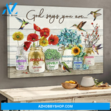 God Jesus Horizontal Canvas Wall Art - God Wall Art - God Says You Are