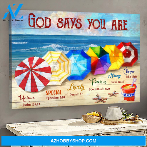 God Jesus Horizontal Canvas Wall Art - God Wall Art - God Says You Are