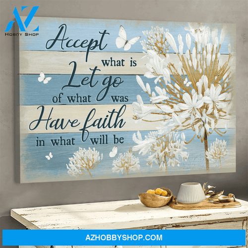 God Jesus Landscape Canvas Wall Art - God Wall Art - Dandelion - Accept What Is Let Go
