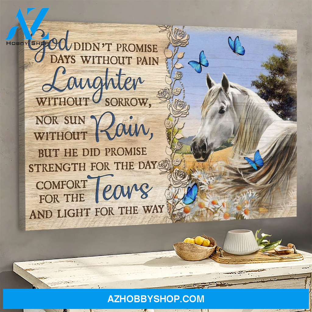 God Jesus Landscape Canvas Wall Art - God Wall Art - God Didn't Promise Days Without Pain