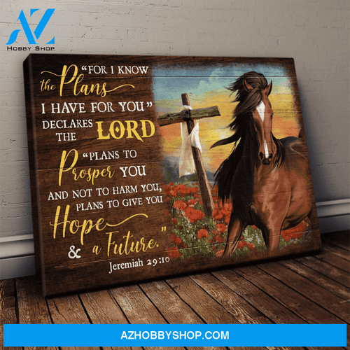 God Jesus Landscape Canvas Wall Art - God Wall Art - Jesus - Stunning Horse On Sunflower Field - Country Roads Take Me Home To The Place I Belong