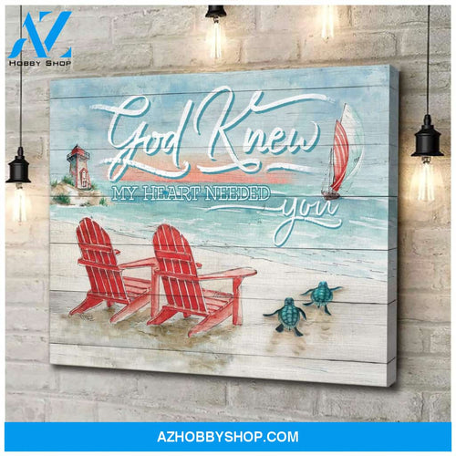 God Knew Turtle Wall Art Canvas